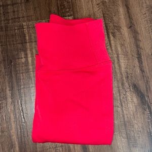 Fabletics sculptknit high waisted leggings size Medium color Vermillion